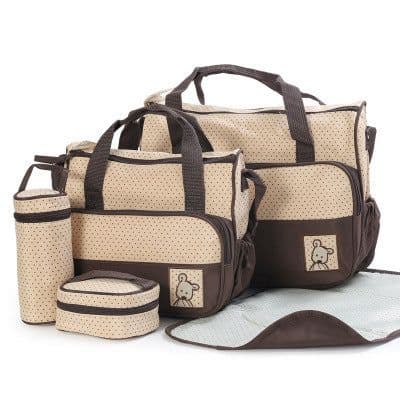 image-Baby Diaper Bag Suits For Mom Baby Bottle Holder Mother Mummy Stroller Maternity Nappy Bags Sets