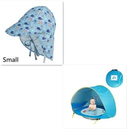image-Baby Beach Tent Kids Outdoor Camping Easy Fold Up Waterproof Up Sun Awning Tent UV-protecting