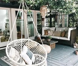 image-Nordic Style Round Hammock Outdoor Indoor Dormitory Bedroom Hanging Chair For Child Adult Swinging Single Safety Hammock