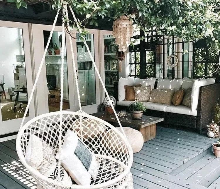 image-Nordic Style Round Hammock Outdoor Indoor Dormitory Bedroom Hanging Chair For Child Adult Swinging Single Safety Hammock