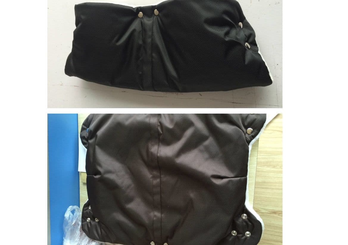 image-Baby stroller accessories warm winter windproof cold plus velvet thick hair cart gloves