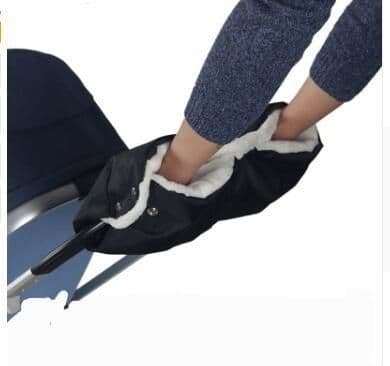 image-Baby stroller accessories warm winter windproof cold plus velvet thick hair cart gloves