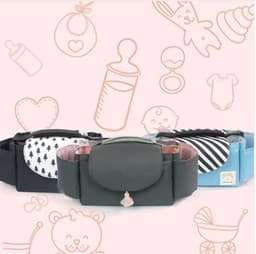 image-Multifunction Baby Stroller Bag Organizer Maternity Nappy Bag Stroller Accessories Cup wheelchair bag