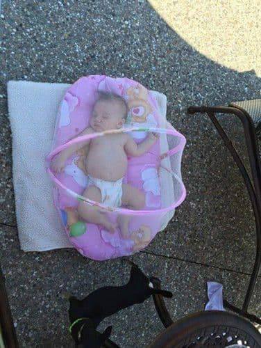 image-Portable Foldable Baby Kids Infant Bed Dot Zipper Mosquito Net Tent Sleeping Cushion