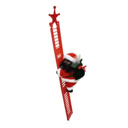 image-Climbing Ladder Electric Santa Claus Climbing Red Ladder Doll Toy
