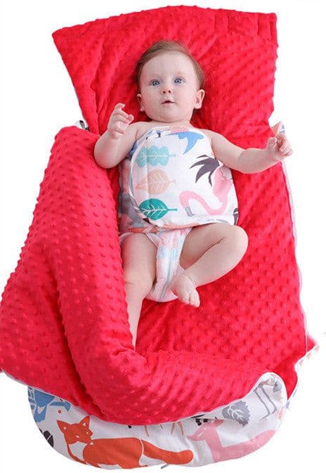 image-Newborn Baby Blanket Warm Fleece Stroller Cover Quilt