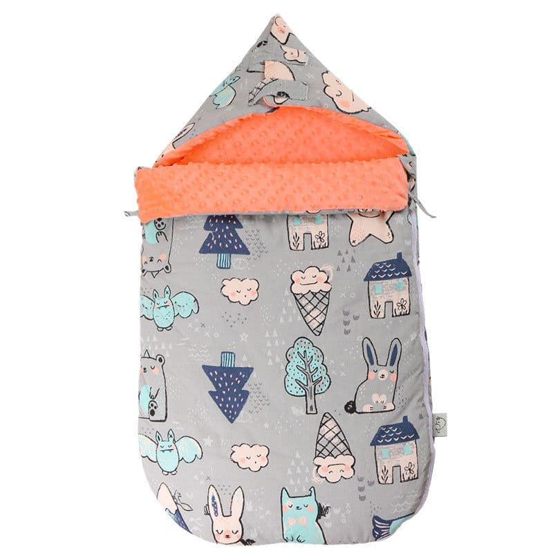 image-Newborn Baby Blanket Warm Fleece Stroller Cover Quilt