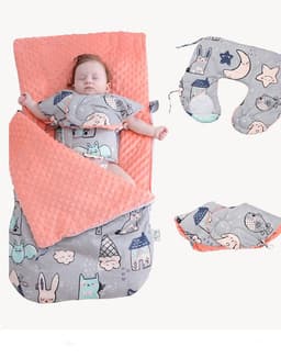 image-Newborn Baby Blanket Warm Fleece Stroller Cover Quilt
