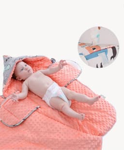 image-Newborn Baby Blanket Warm Fleece Stroller Cover Quilt