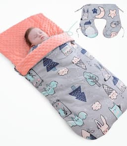 image-Newborn Baby Blanket Warm Fleece Stroller Cover Quilt