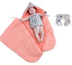image-Newborn Baby Blanket Warm Fleece Stroller Cover Quilt