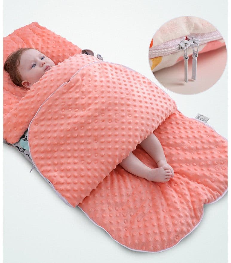 image-Newborn Baby Blanket Warm Fleece Stroller Cover Quilt