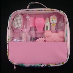 image-Roadfisher Newborn Baby Care Kits Nose Cleaner Feeder Earpick Tools Grooming Bag Set Nail Clipper Tooth Hair Brush Comb Scissor