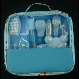 image-Roadfisher Newborn Baby Care Kits Nose Cleaner Feeder Earpick Tools Grooming Bag Set Nail Clipper Tooth Hair Brush Comb Scissor