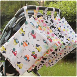 image-Single-layer zipper baby out waterproof diaper bag