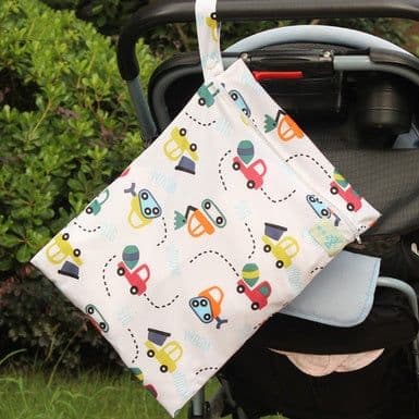 image-Single-layer zipper baby out waterproof diaper bag
