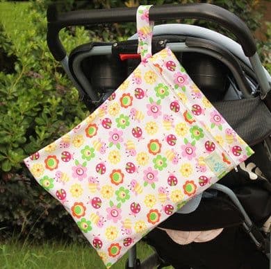 image-Single-layer zipper baby out waterproof diaper bag