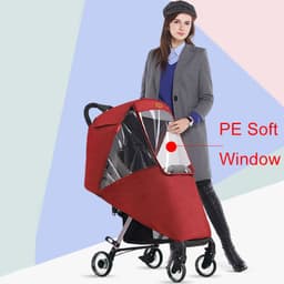 image-Stroller rain cover baby carriage wind cover umbrella car