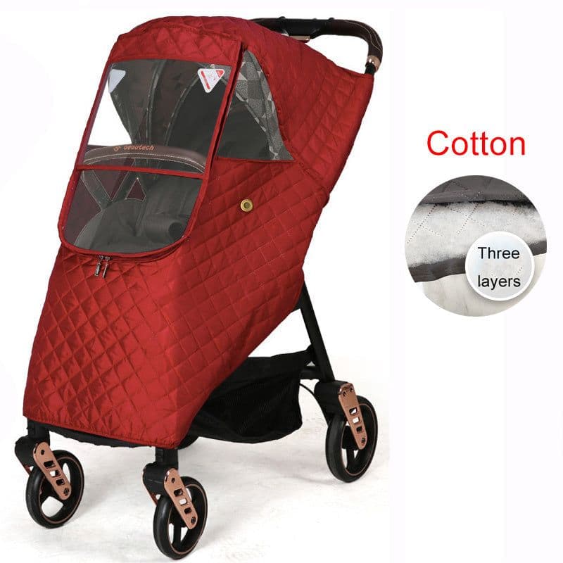 image-Stroller rain cover baby carriage wind cover umbrella car