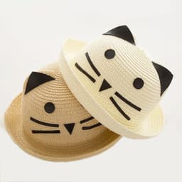 image-Korean style princess kids sun shade straw hat