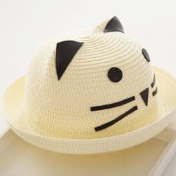 image-Korean style princess kids sun shade straw hat