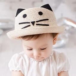 image-Korean style princess kids sun shade straw hat