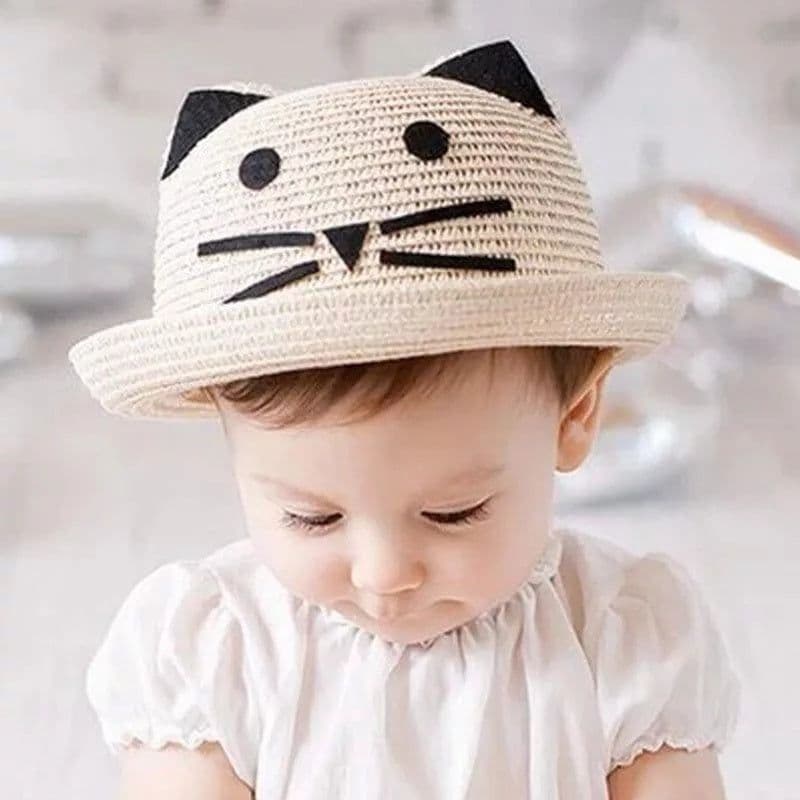 image-Korean style princess kids sun shade straw hat