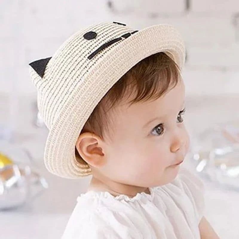 image-Korean style princess kids sun shade straw hat