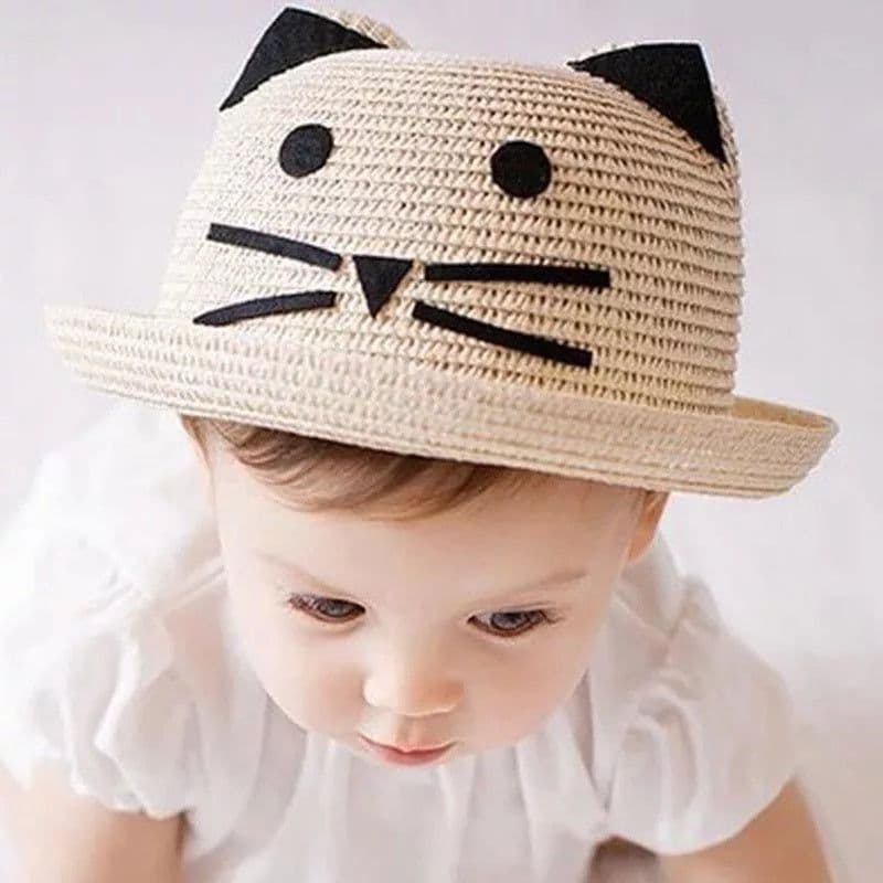 image-Korean style princess kids sun shade straw hat