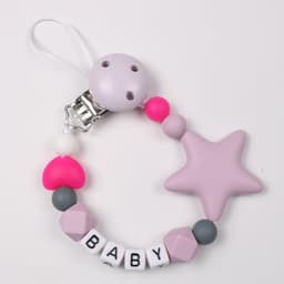 image-Baby Pacifier Chain Five Pointed Star Gum Anti Dropping Chain