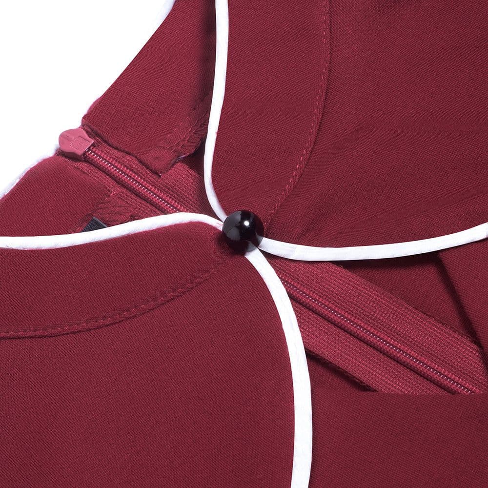 image-New Retro Stand Collar Hollow Slim Fit Hip Dress