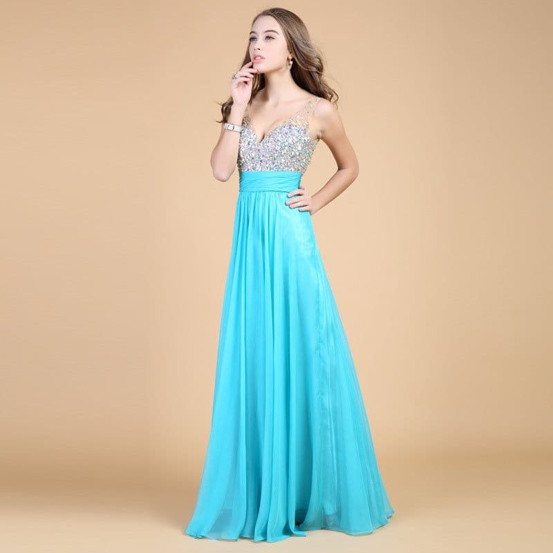 image-Evening Dress Long Banquet Toast Wedding Dress Evening Dress Chiffon Long Skirt