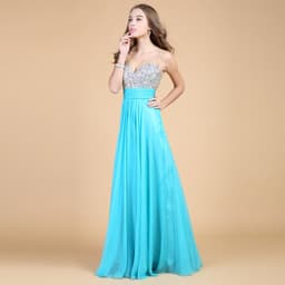 image-Evening Dress Long Banquet Toast Wedding Dress Evening Dress Chiffon Long Skirt