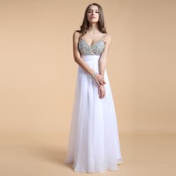 image-Evening Dress Long Banquet Toast Wedding Dress Evening Dress Chiffon Long Skirt