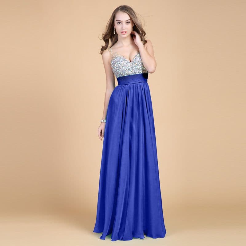image-Evening Dress Long Banquet Toast Wedding Dress Evening Dress Chiffon Long Skirt