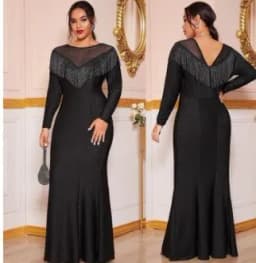 image-Fat Women Plus Size Evening Party Prom Long Dress Dresses
