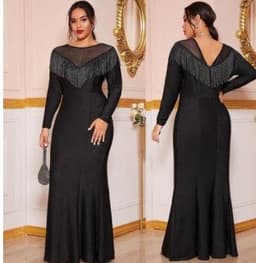 image-Fat Women Plus Size Evening Party Prom Long Dress Dresses
