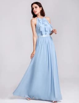 image-Chiffon Bridesmaid Dress Wedding Long Dress