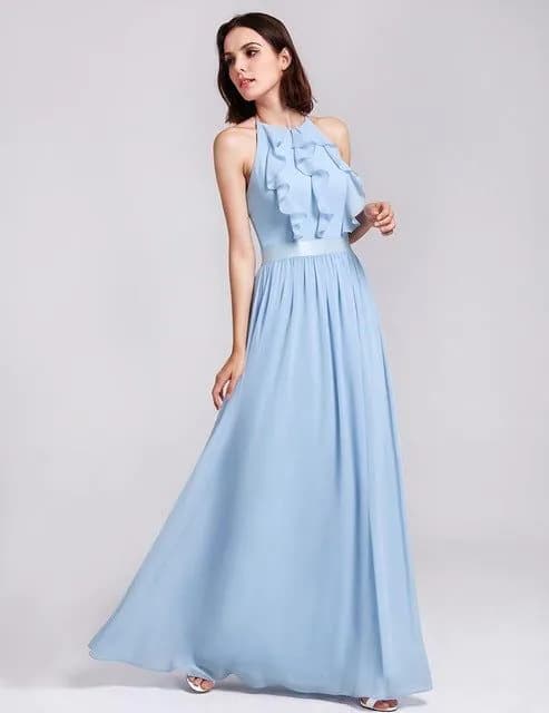 image-Chiffon Bridesmaid Dress Wedding Long Dress