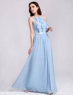 image-Chiffon Bridesmaid Dress Wedding Long Dress