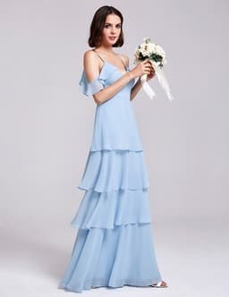 image-Chiffon Bridesmaid Dress Wedding Long Dress
