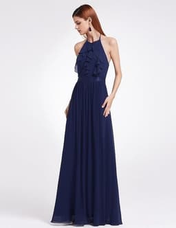 image-Chiffon Bridesmaid Dress Wedding Long Dress