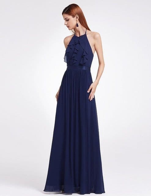 image-Chiffon Bridesmaid Dress Wedding Long Dress