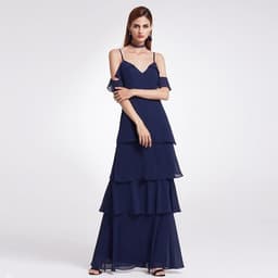 image-Chiffon Bridesmaid Dress Wedding Long Dress