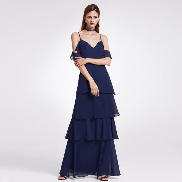 image-Chiffon Bridesmaid Dress Wedding Long Dress
