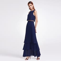 image-Chiffon Bridesmaid Dress Wedding Long Dress