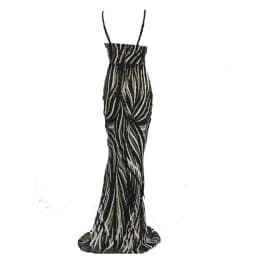 image-Sling Strapless Back Sequined Mermaid Evening Dress