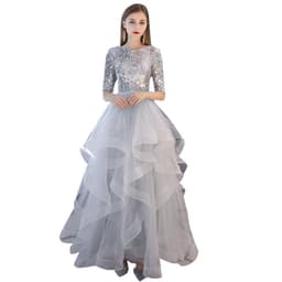 image-Evening Dress Skirt Women Fashion Banquet French Sequins Long Mori Series