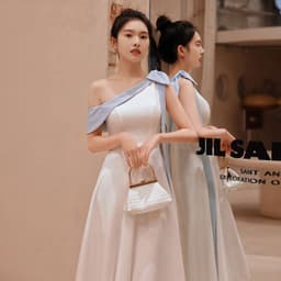 image-The White New Style Can Usually Be Worn By A Small Person, A Thin Birthday Dress, A Small Daily Dress For Women