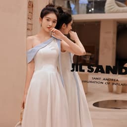 image-The White New Style Can Usually Be Worn By A Small Person, A Thin Birthday Dress, A Small Daily Dress For Women